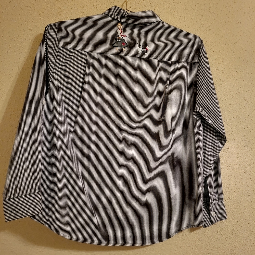 Bechamel Gingham Plaid Button-Down Top Petite Sma… - image 8